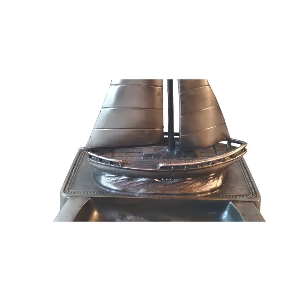 Comoys of London Japan Vintage Metal‎ Ashtray Sailboat Nautical Decor 4.5
